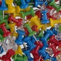 Colored pushpins